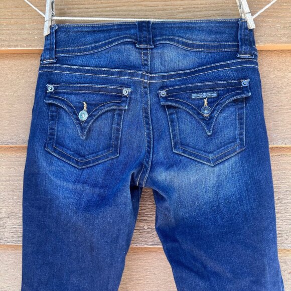 Hudson Womens Bootcut Dark Blue Jeans Size 28 Stretch Denim - Picture 8 of 12